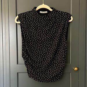 Abercrombie & Fitch Black and White Polka Dot Paloma Top